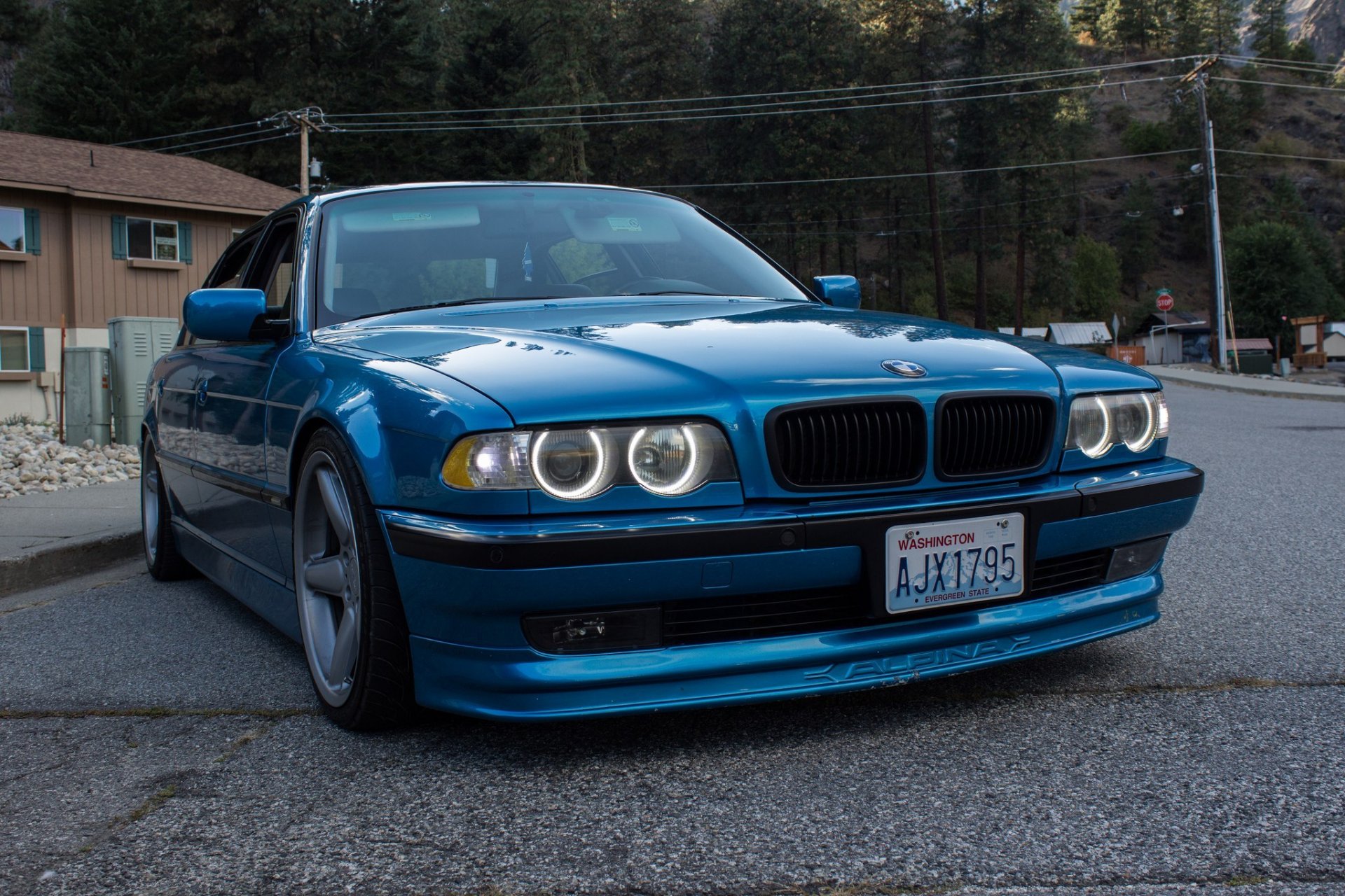 bmw e38 7series azul