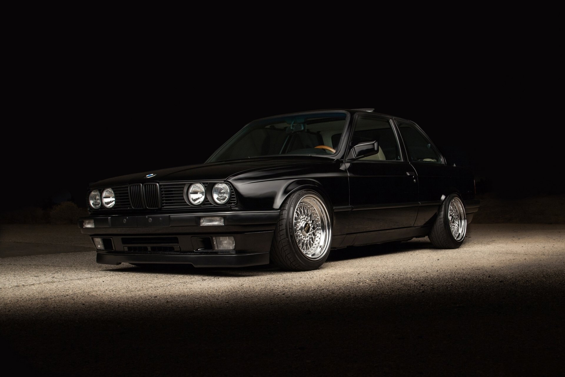 bmw e30 bbs rs stance black