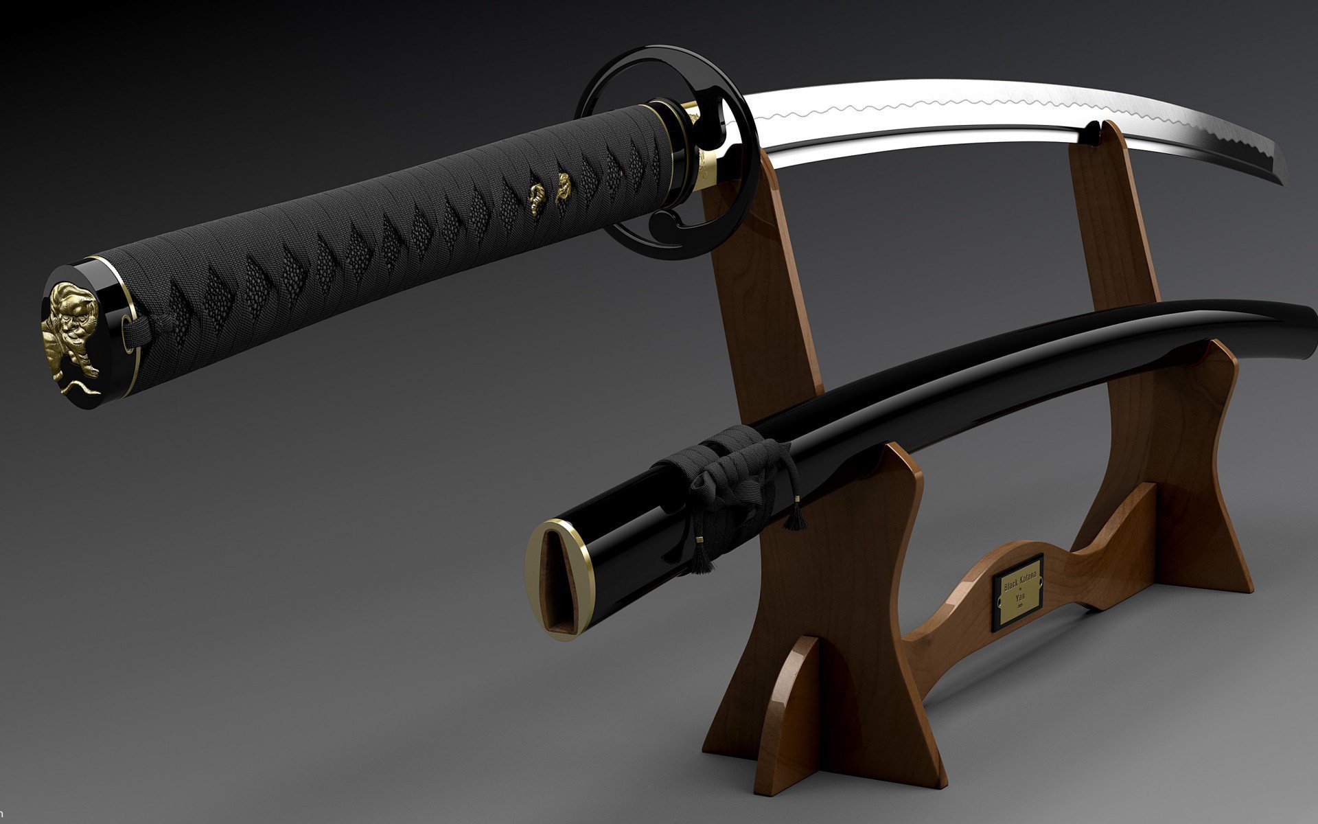 pedestal katana vaina