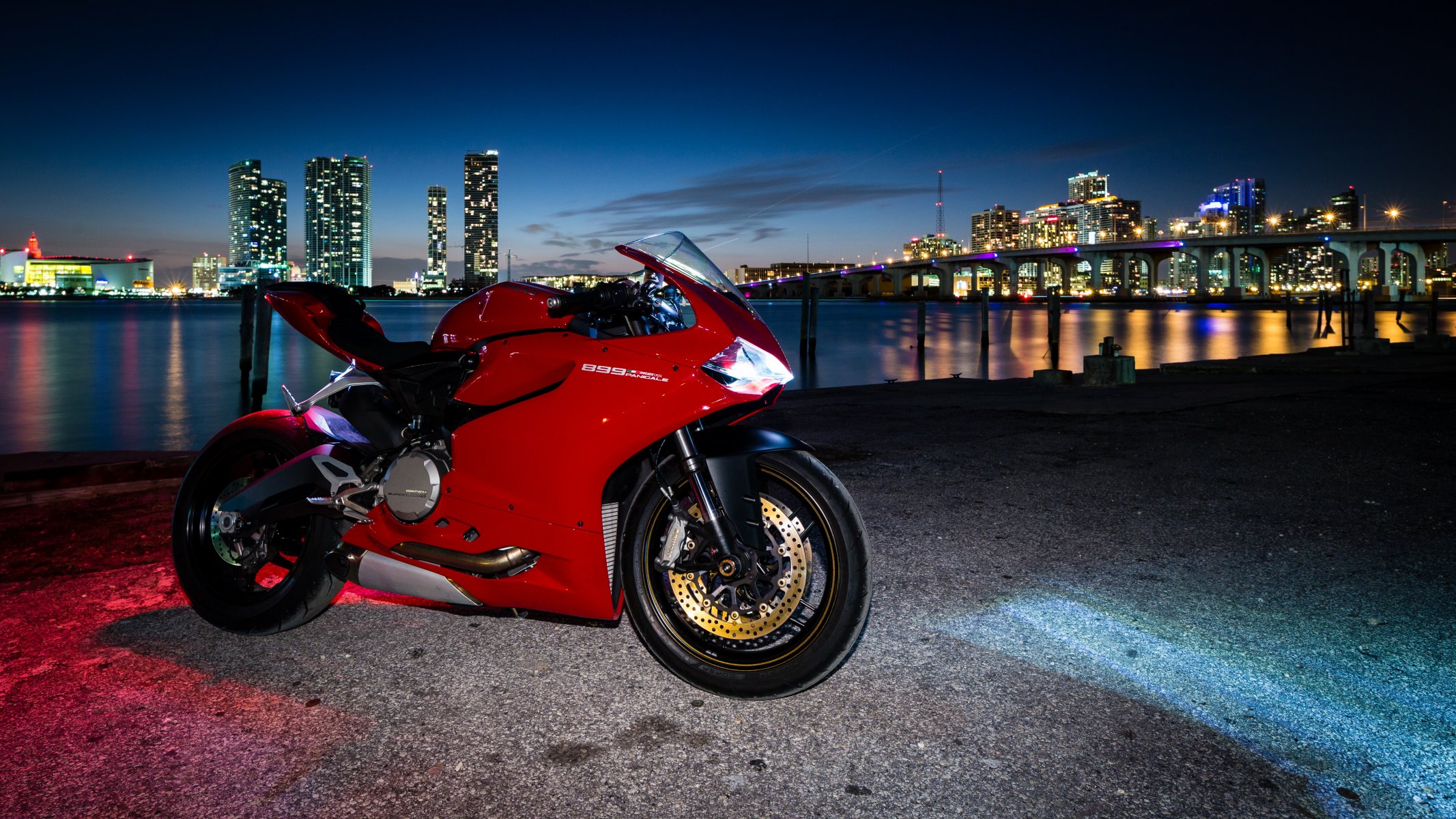 ducati red ducati red twilight city lights motorcycle