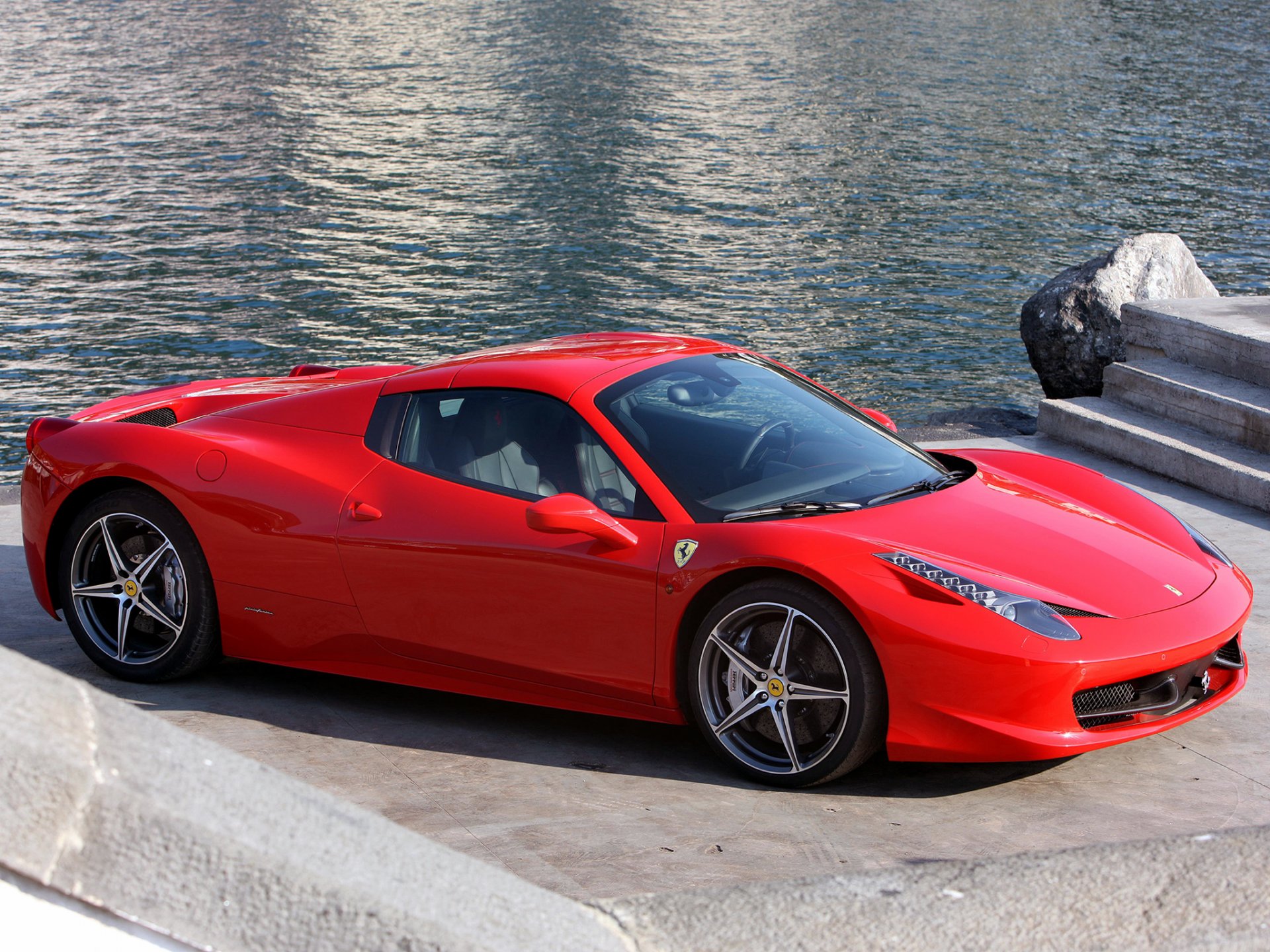 ferrari 458 italia araña coche superdeportivo rojo rojos