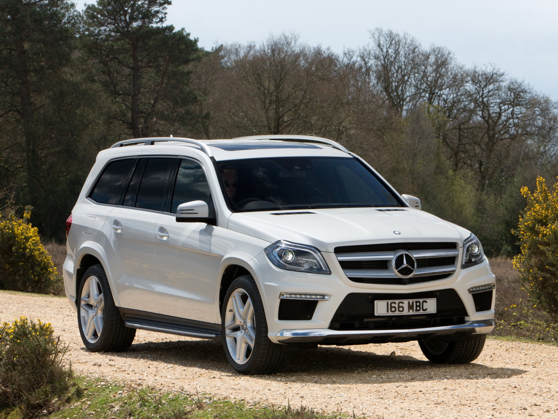 mercedes-benz gl 350 bluetec amg paquete deportivo coche árboles mercedes