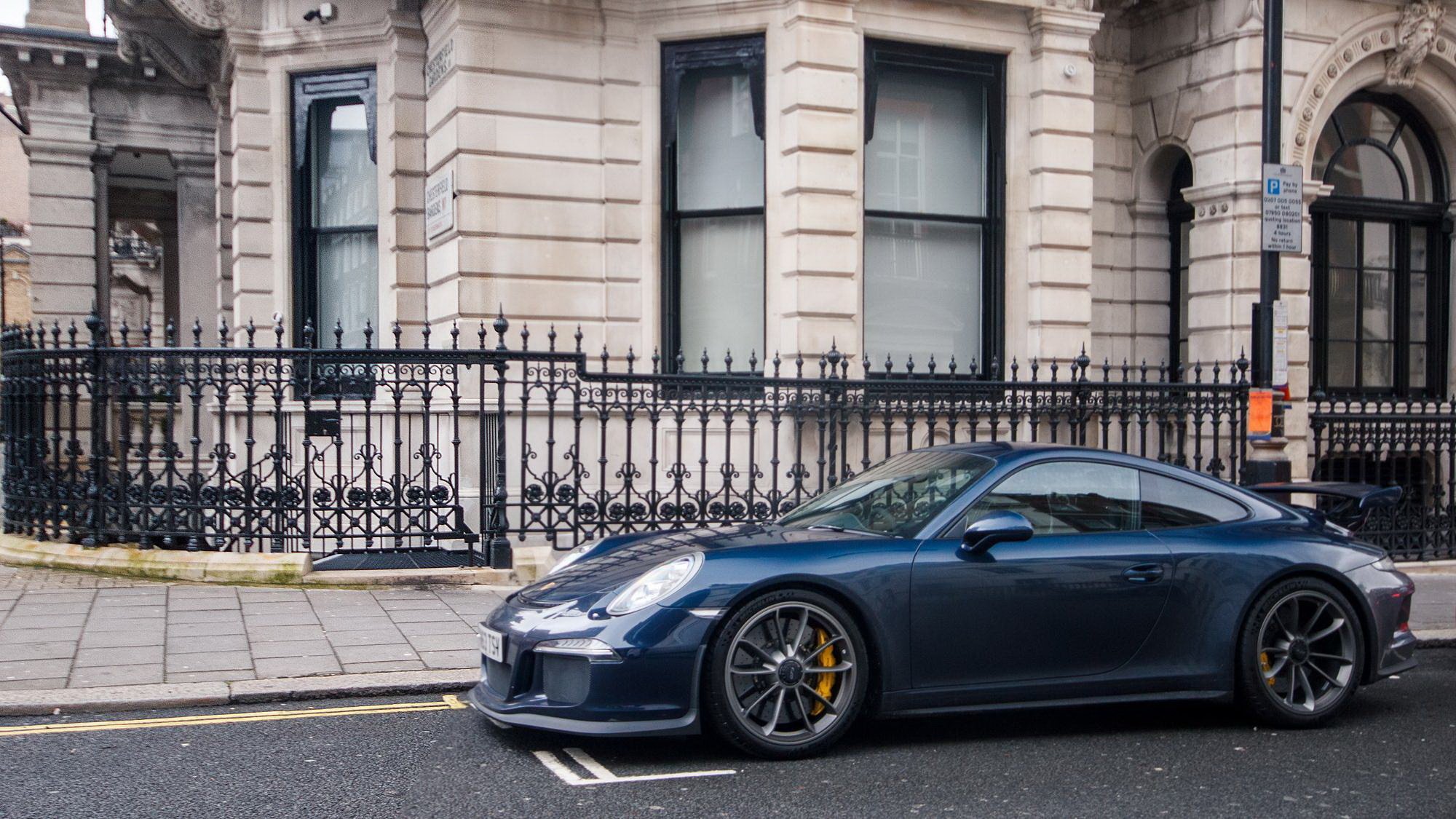 porsche gt3 londra blu supercar