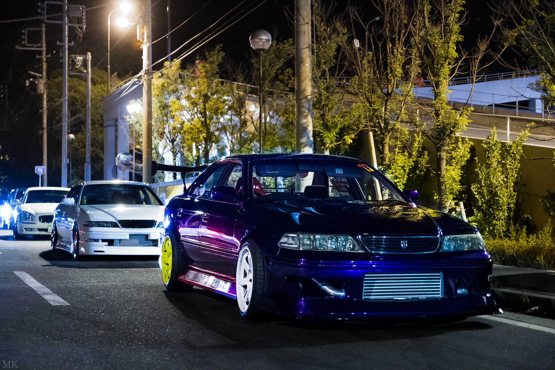 toyota mark 2 tuning toyota mark 2 white dark blue night