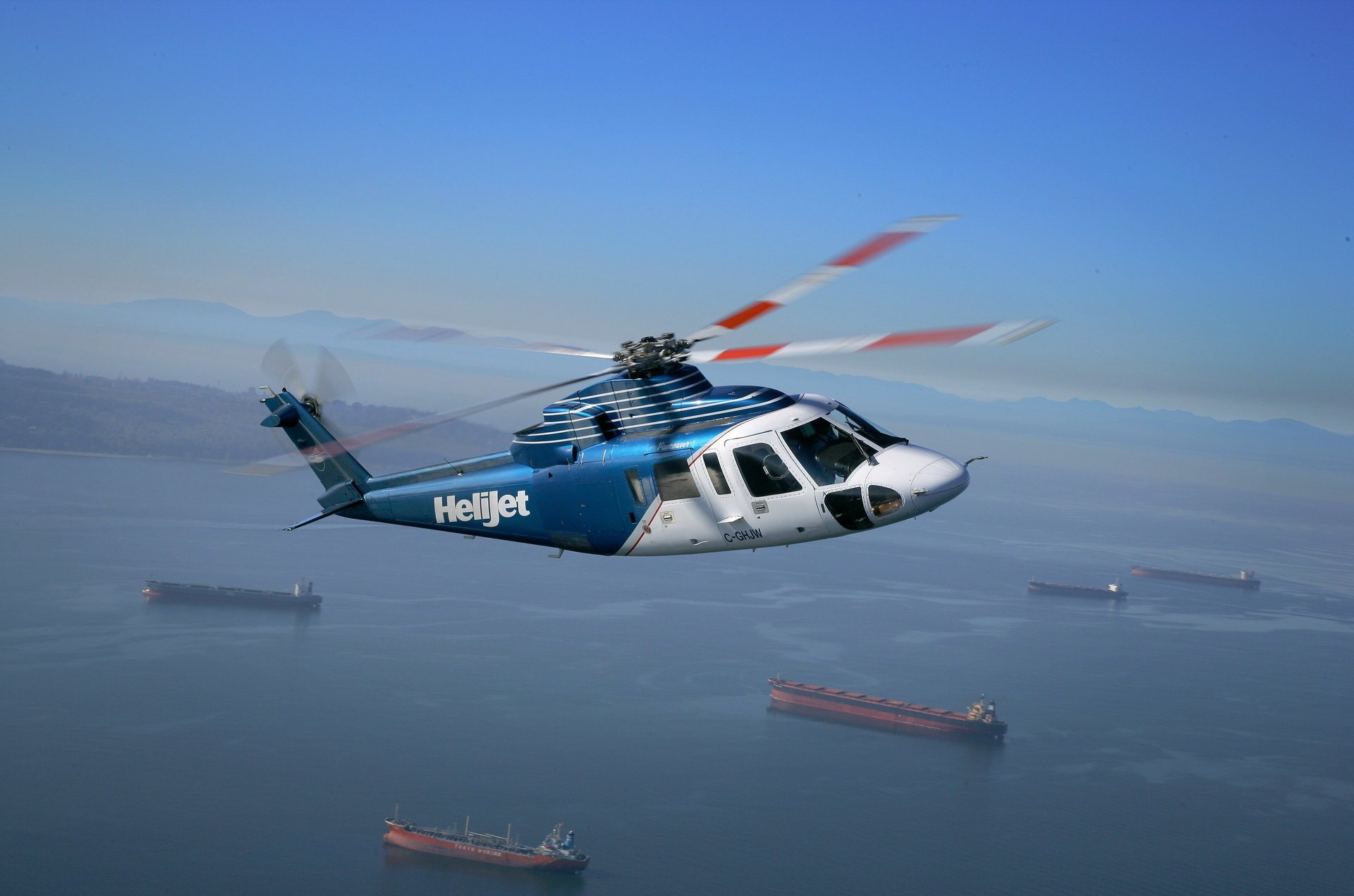 azul s-76 helicóptero