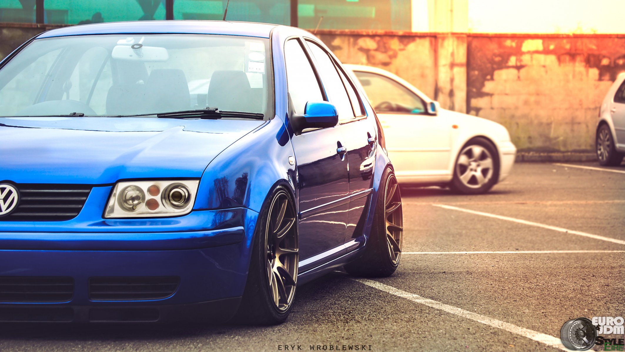 volkswagen jetta bora blau auto räder xxr jdm style felgen felgen gewalzte bögen scheinwerfer tuning eryk wrublevsky