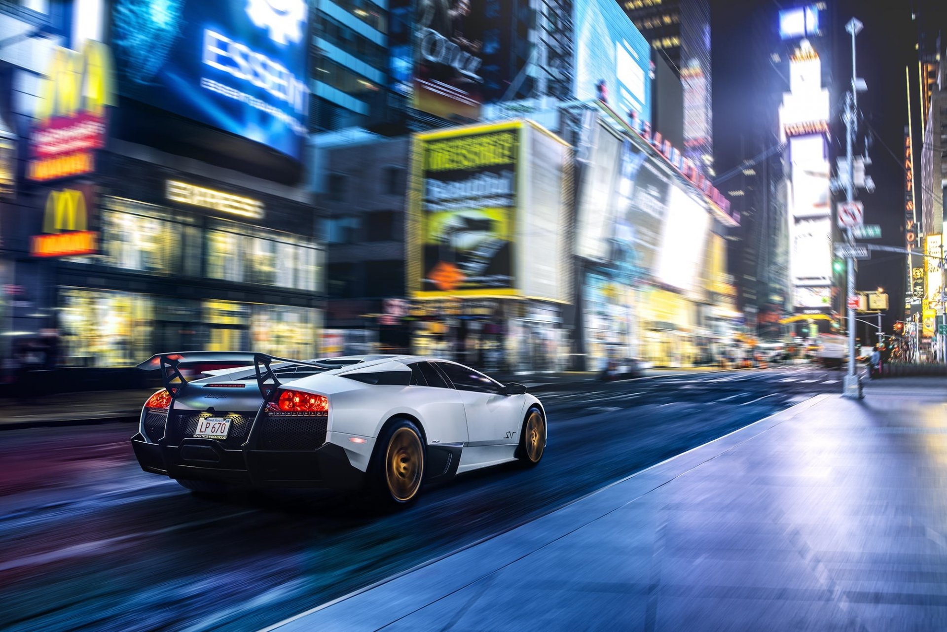 lamborghini murcielago lp670-4 S.V. superveloce supercar speed times square new york