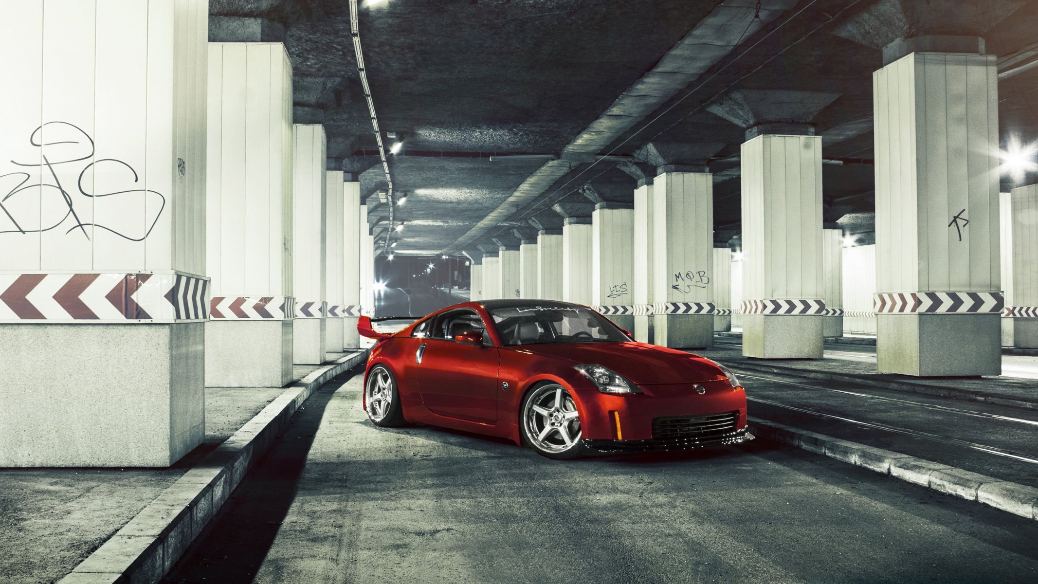 nissan 350z tuning coche nissan auto rojo