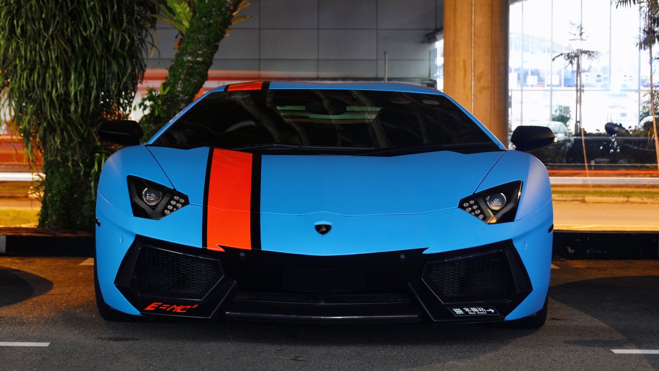 lamborghini aventador lp700-4 blue supercars exotic