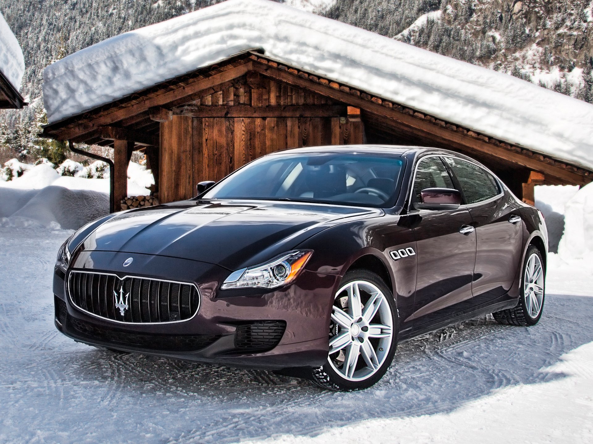 maserati quattroporte b4 auto italiano maserati neve