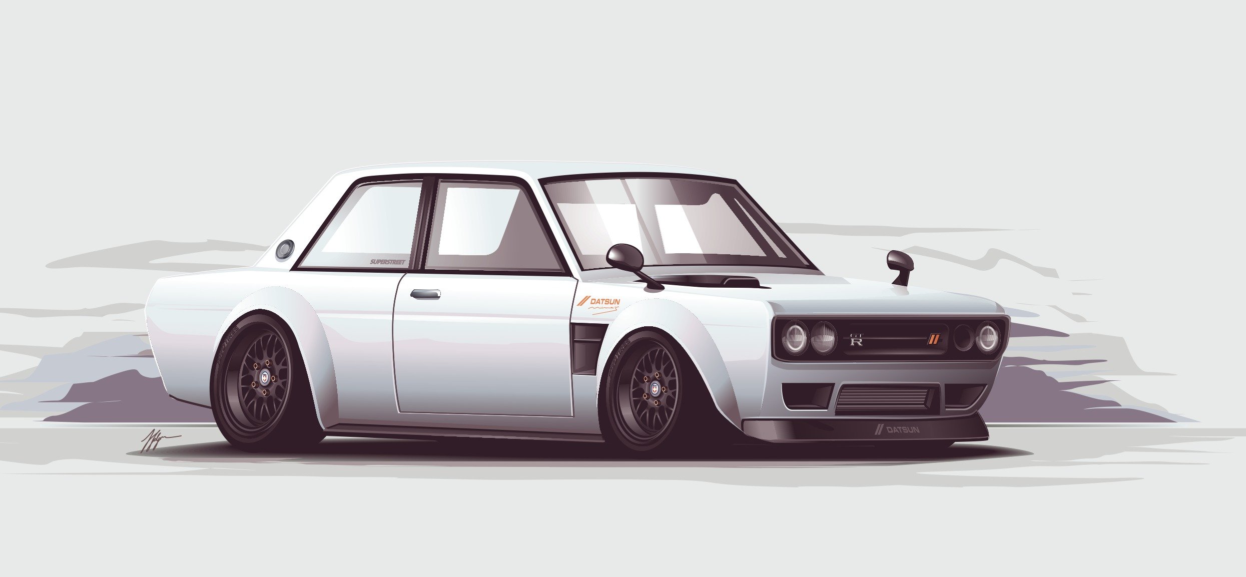 nissan horizon blanc avant position jdm nissan skyline art