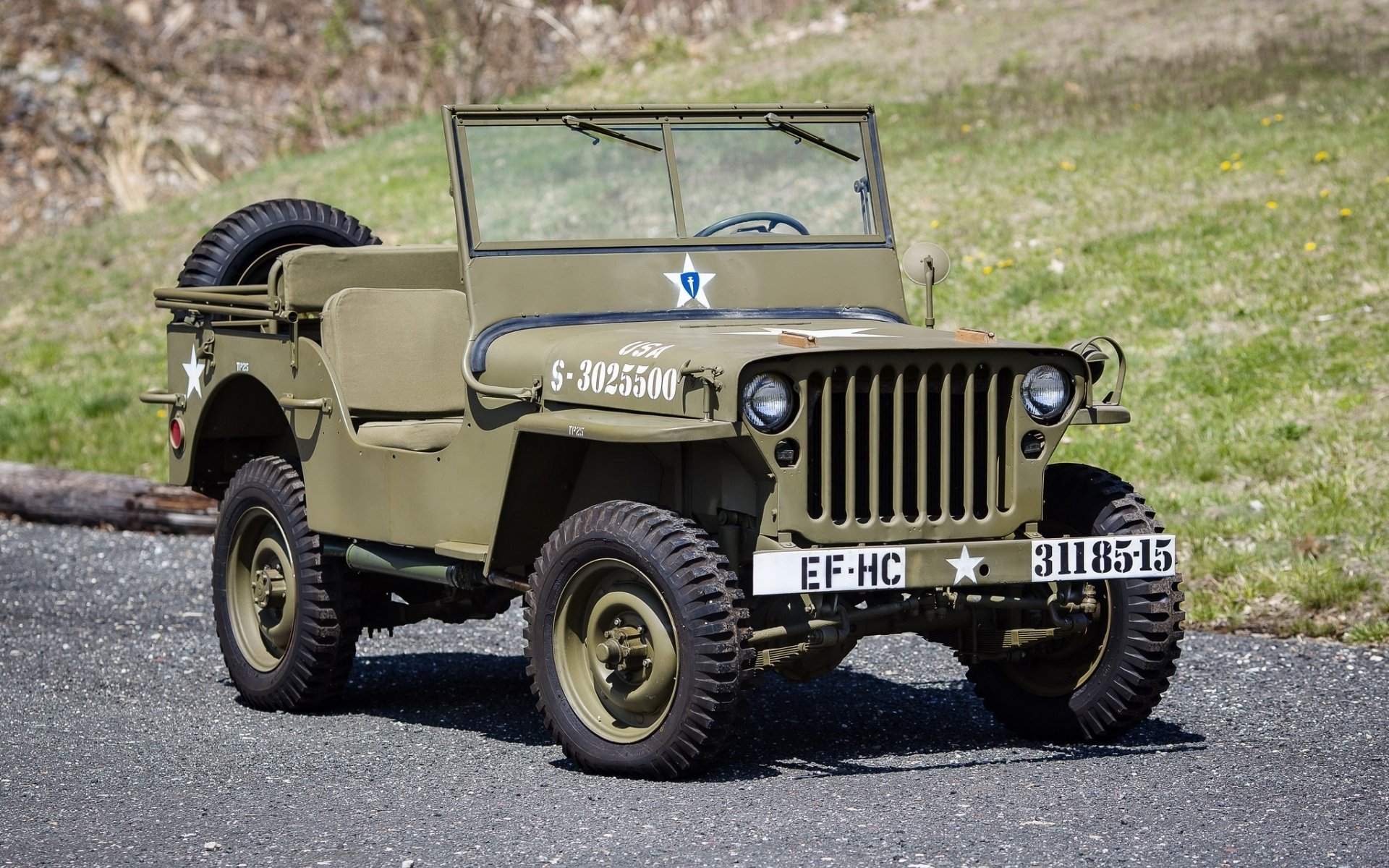 willys mb 1942 jeep front