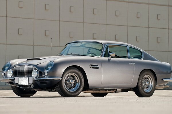 Classic silver Aston Martin