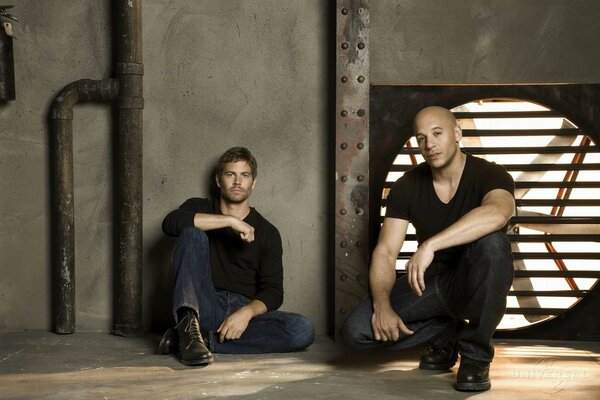 Best friends Paul Walker and Vin Diesel