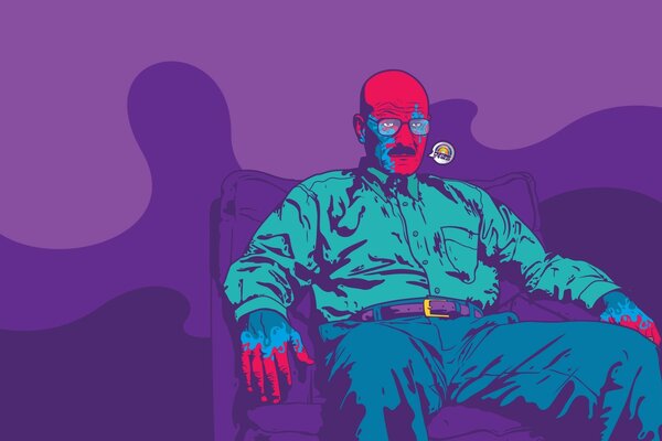 Disegno di Lenin con gli occhiali in stile fumetto