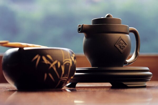 Instrumentos para la ceremonia del té en Japón