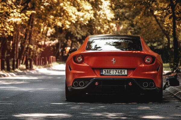 Ferrari on the roads of Serbia. Fine