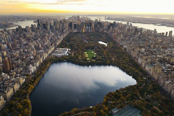 Panorama of Central Park New York