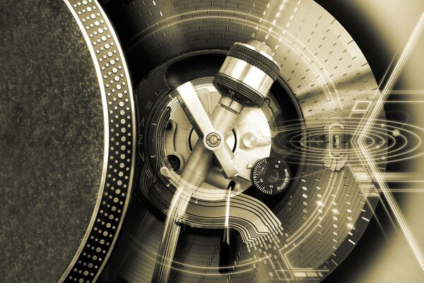 Platine DJ pour disque vinyle-Stock photos