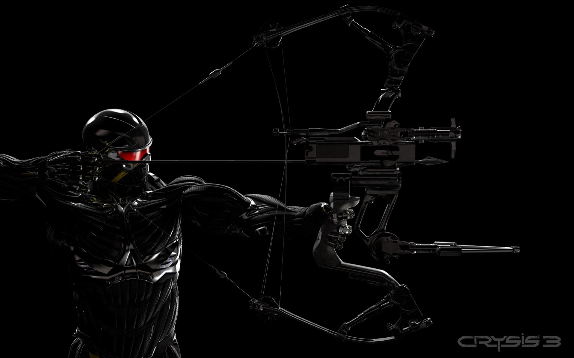 arco tirador fondo negro crysis nanotraje crytek armas guerreros