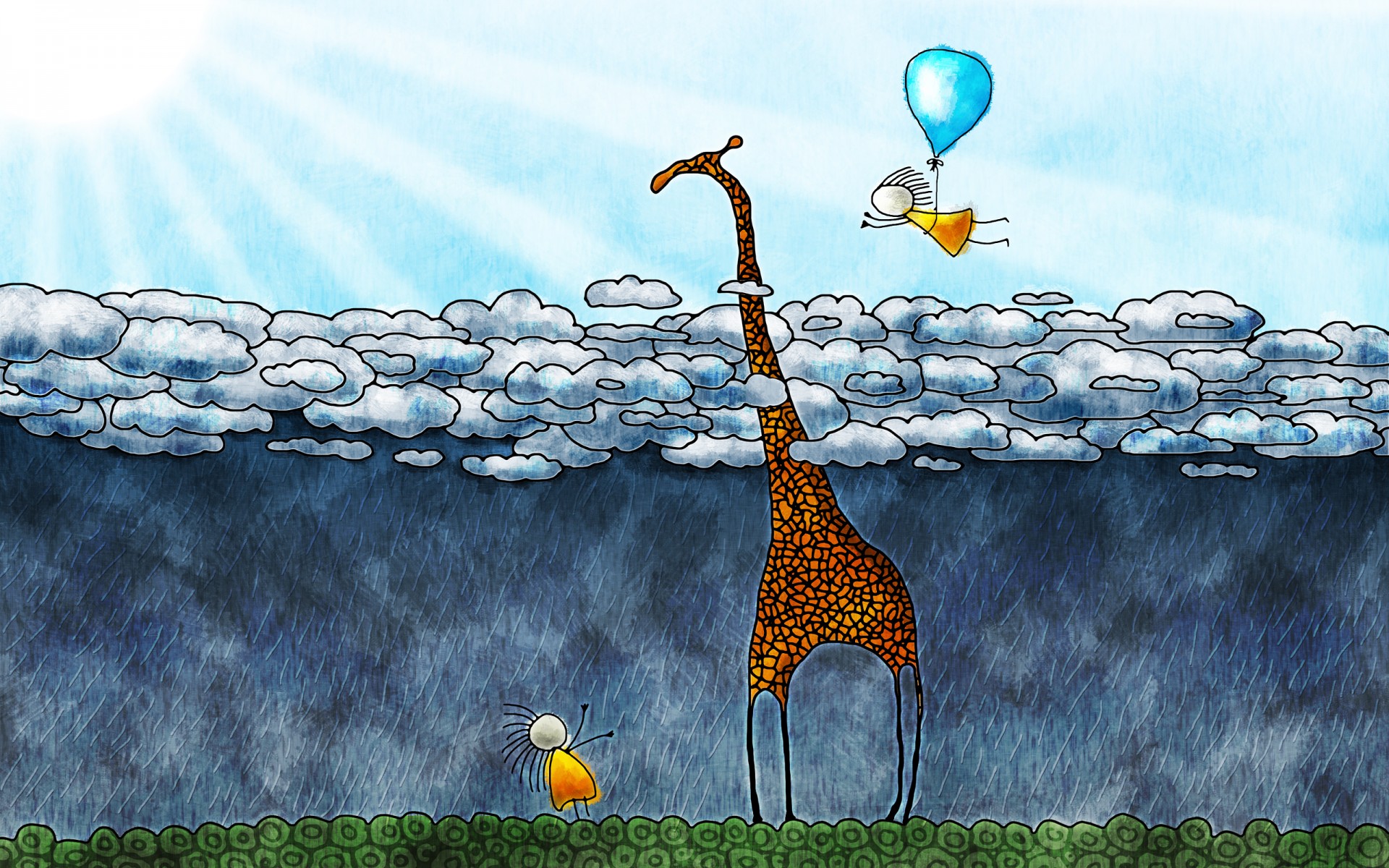 giraffe wolken kinder