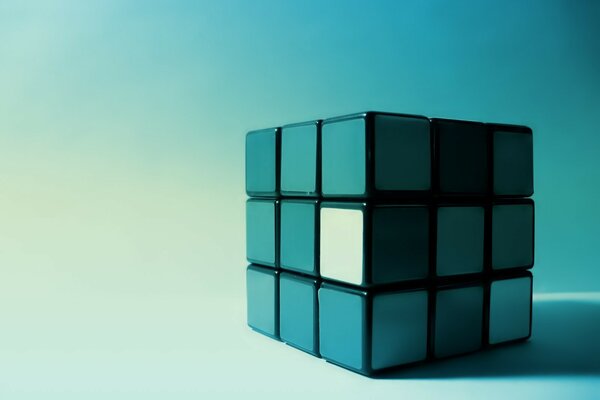 Facce del cubo di Rubik in tonalità blu