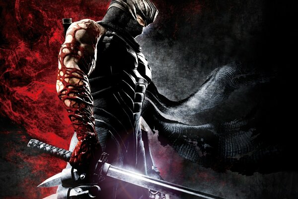 Guerriero ninja con katana dall anime