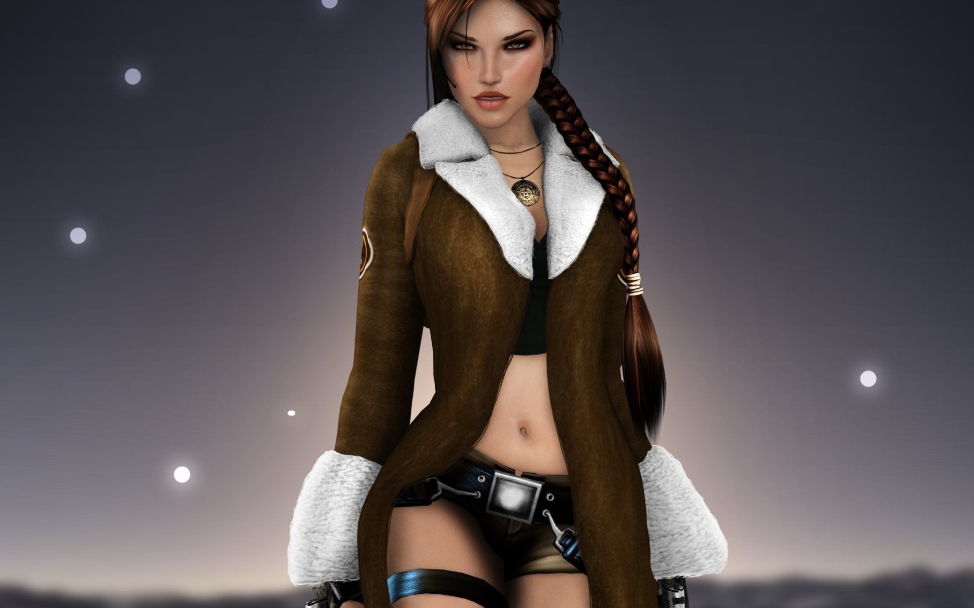 face girl lara croft tomb raider game view