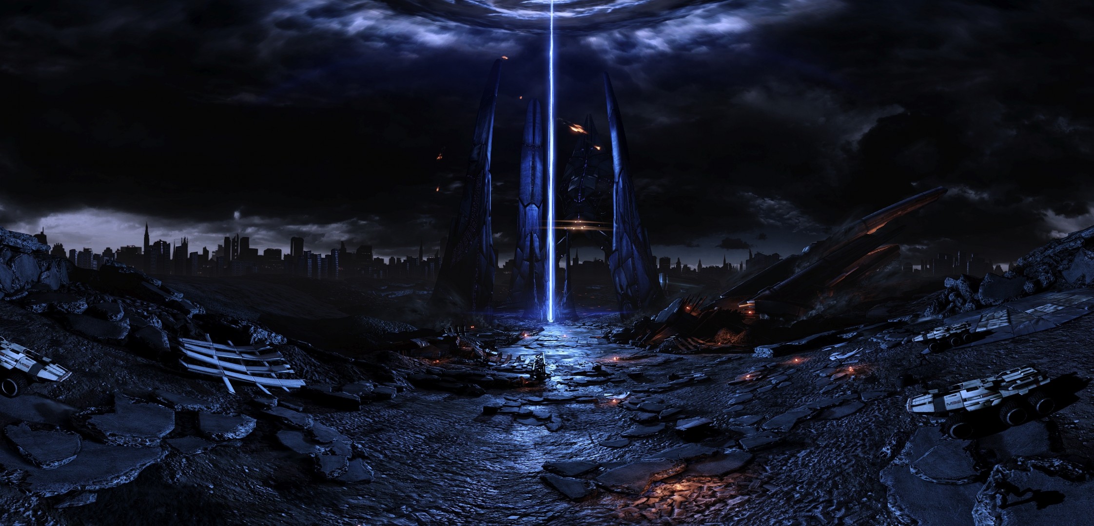 fan reventon art panoramy statek kosmiczny mass effect