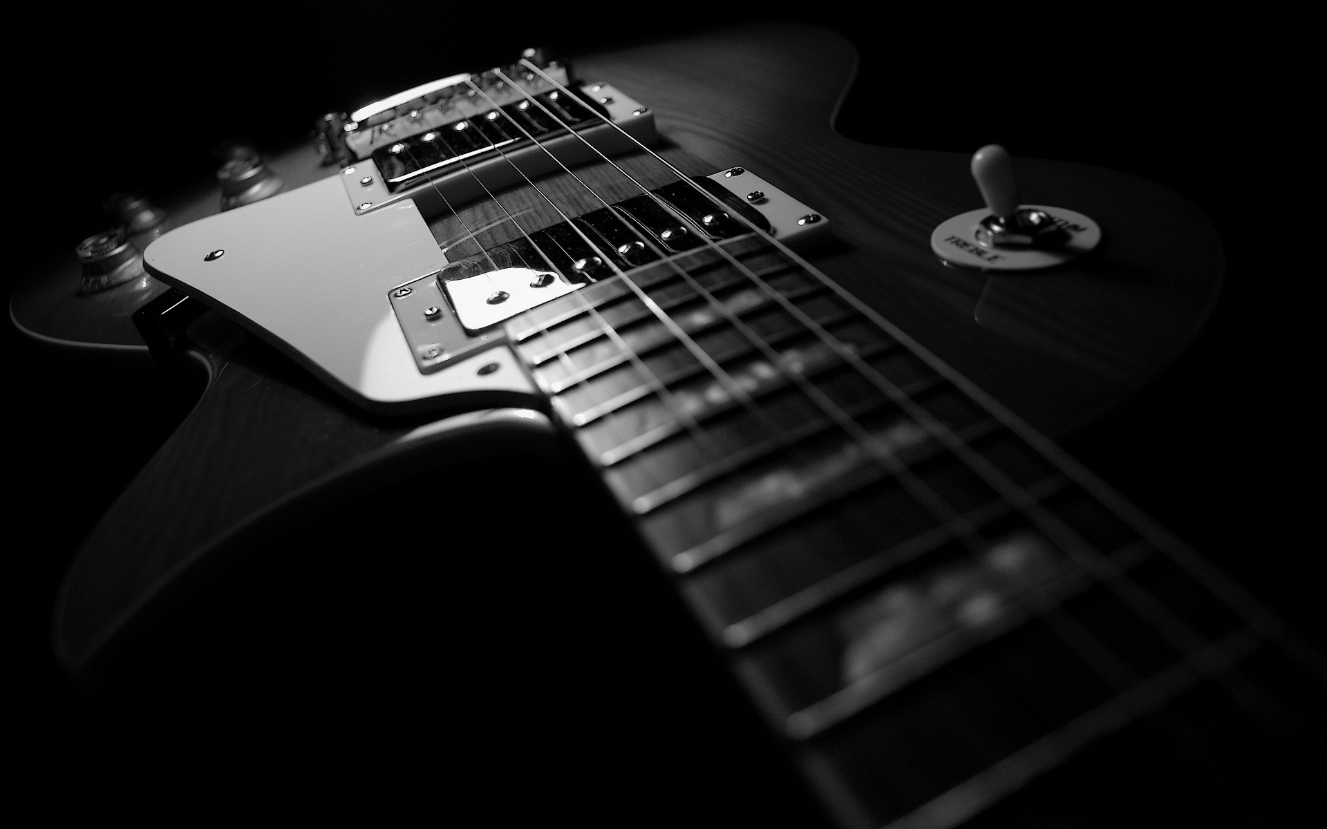 noir et blanc guitare