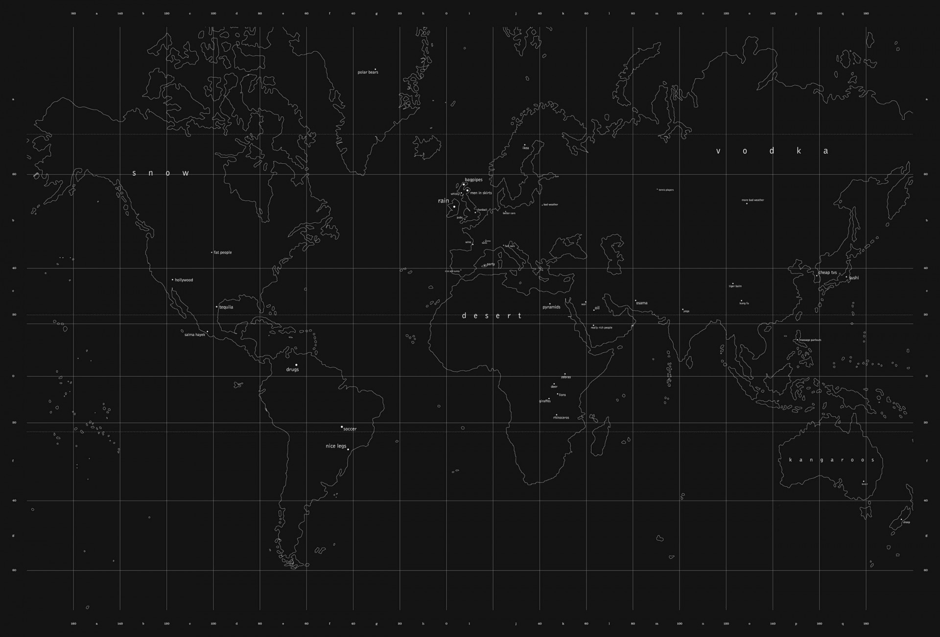 mundo negro mapa