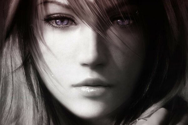 Anime art di Final Fantasy con una donna