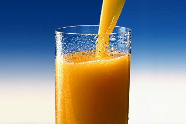 Jus d orange orange dans un verre