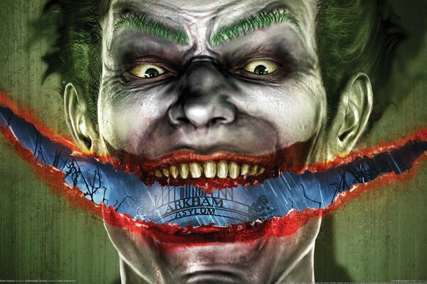 Schermata iniziale del gioco Joker con una brutta bocca