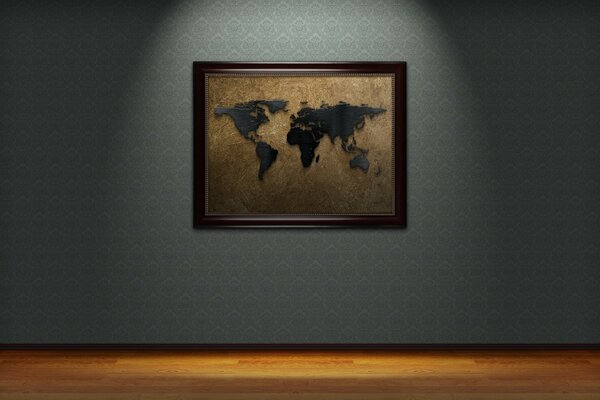 The image of the world map in art