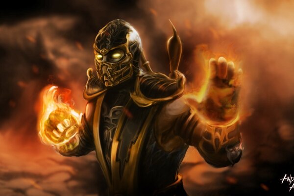 Personnage de dessin du jeu Mortal Kombat