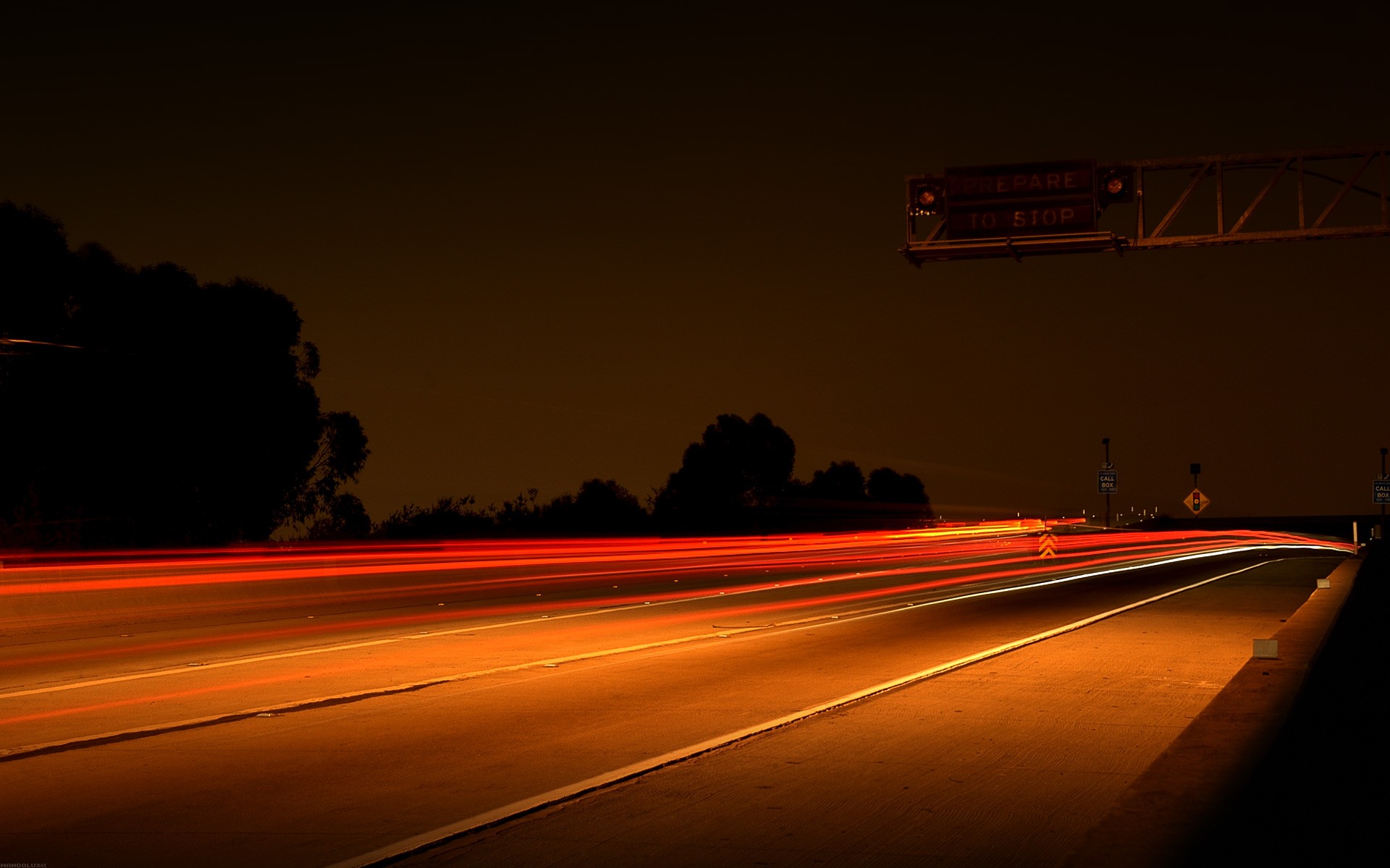 autobahn lichter nacht