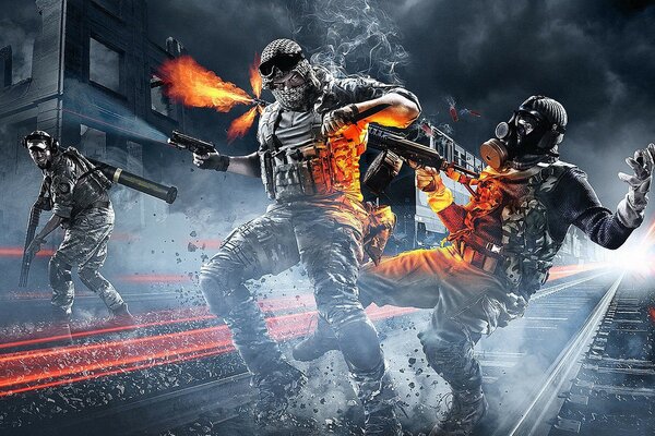 Un fragmento del juego battlefield 3. Guerreros