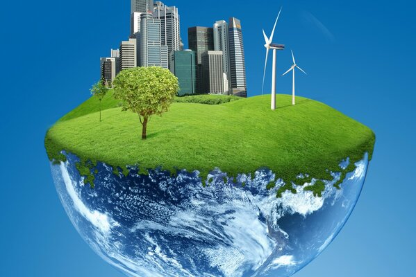 Planet world electricity happy humanity