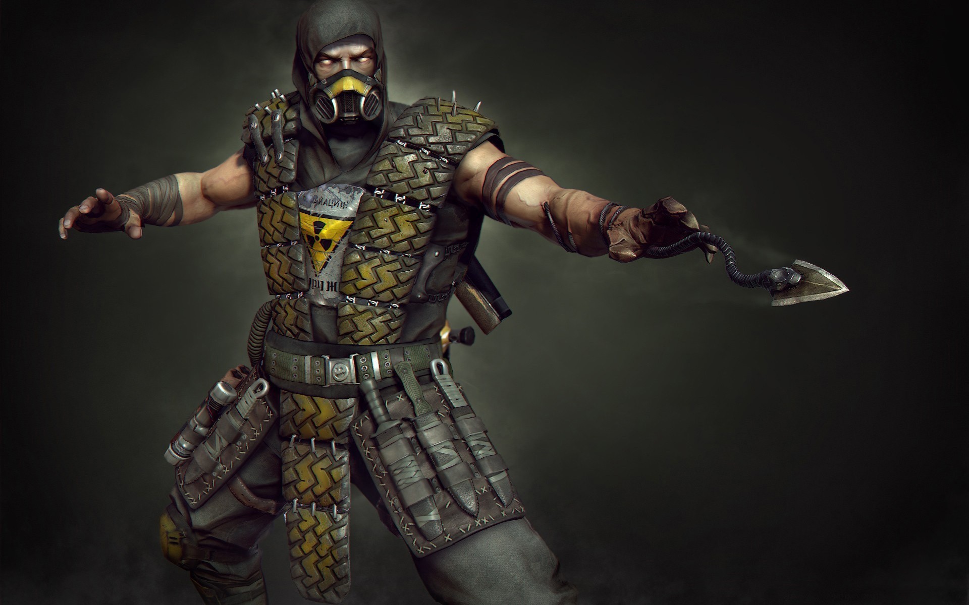 ninja mortal kombat scorpione lotta fantasia