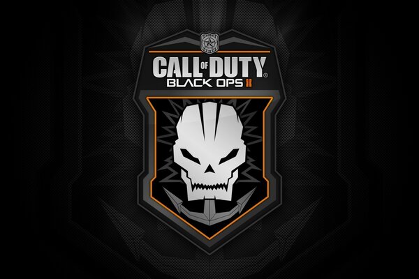 Black ops 2 Emblem auf schwarzem Hintergrund