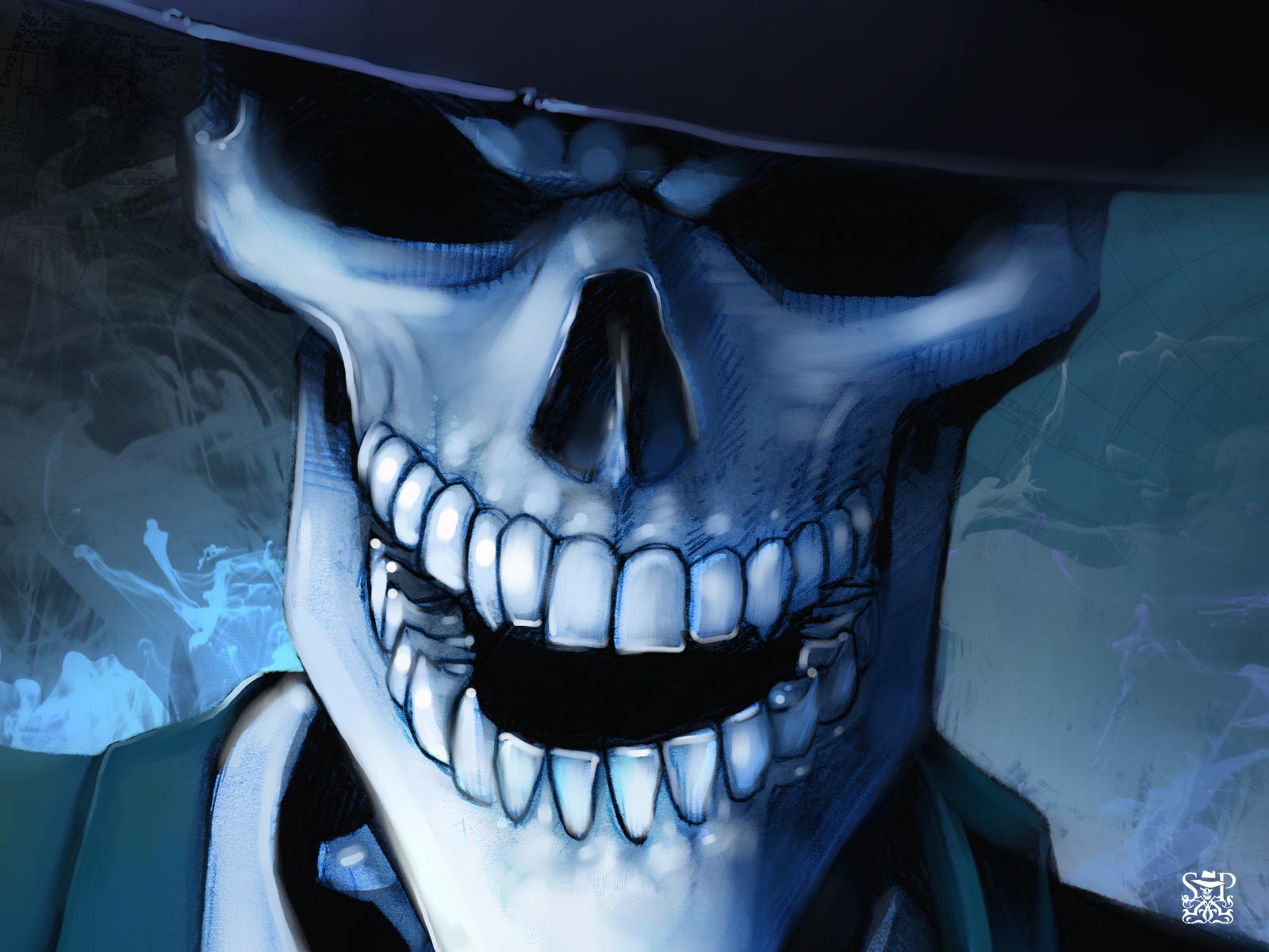 kull hat blue teeth