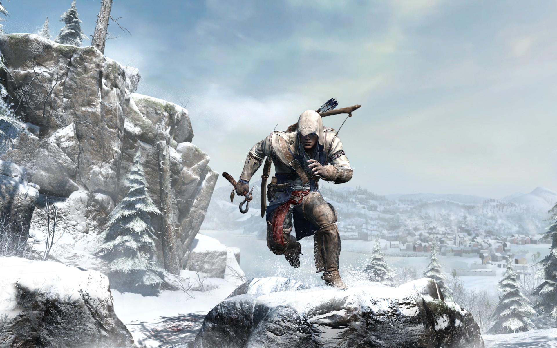 assassins creed weapon ubisoft connor warrior mountain winter