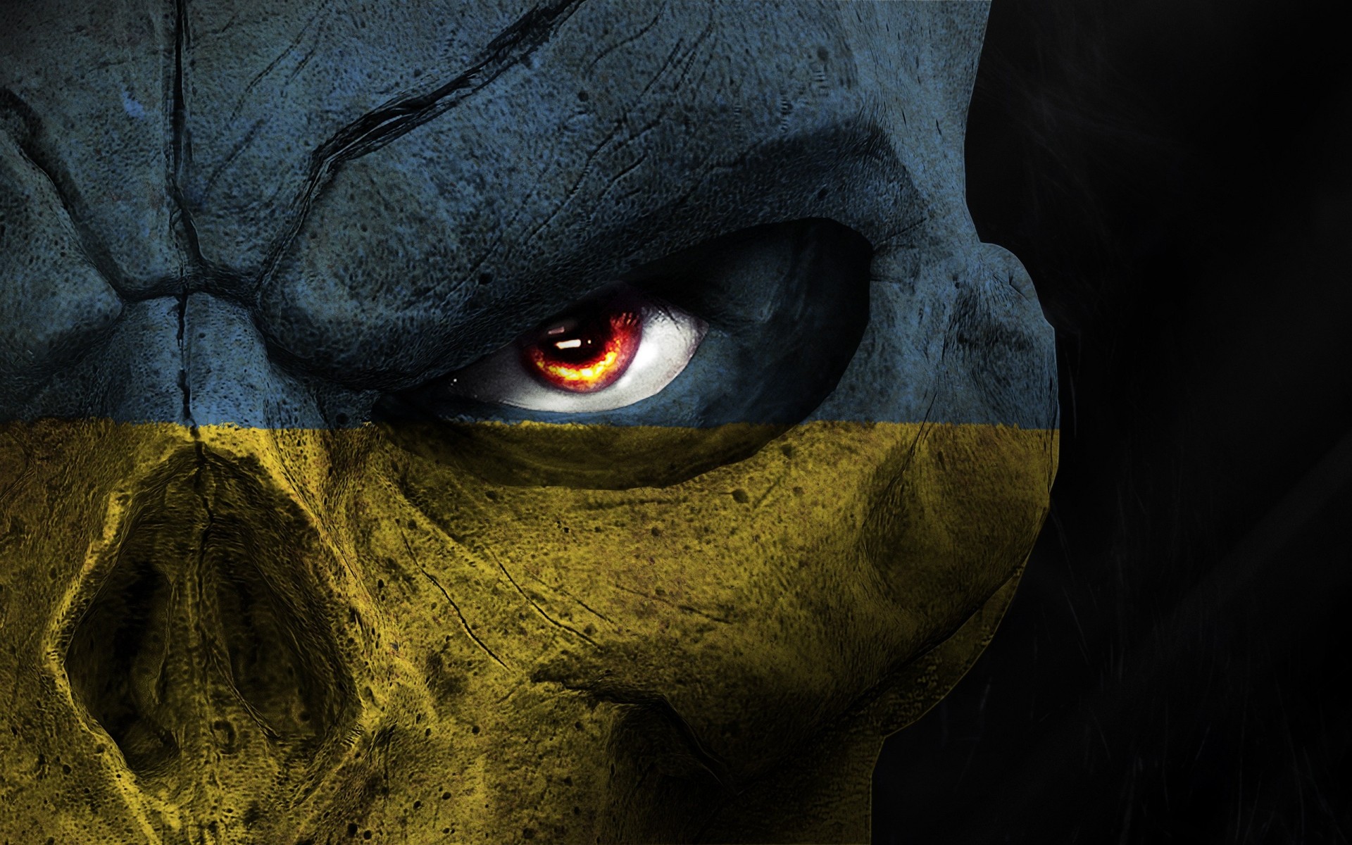 darksiders 2 cabeza ojos bandera de ucrania juego photoshop máscara muerte