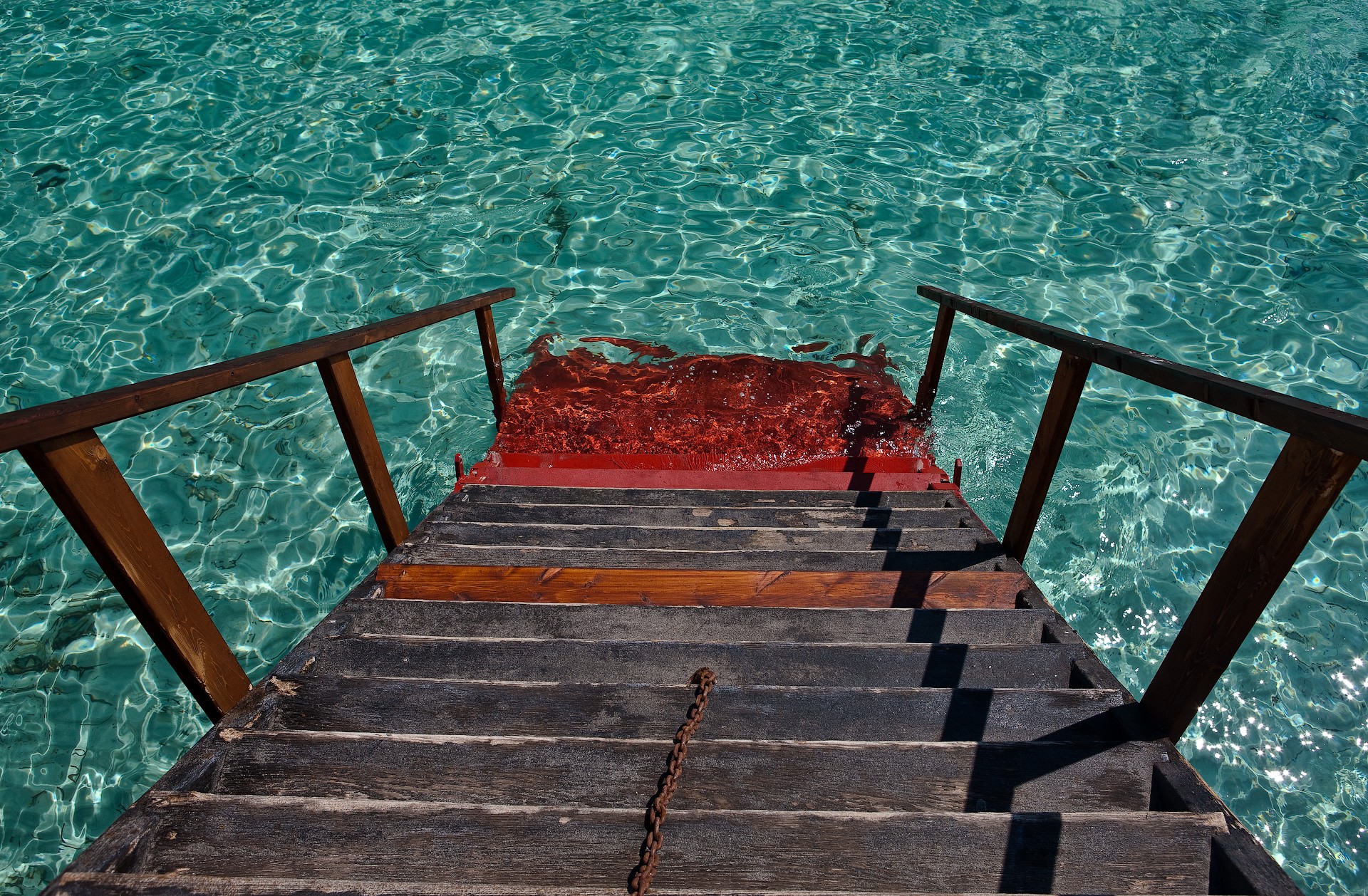 escalera agua