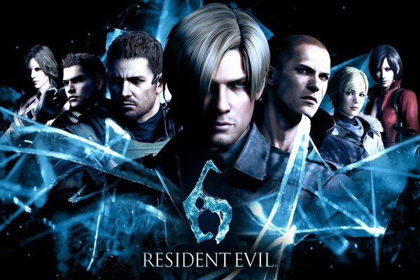 Logo Resident Evil 6 avec tous les personnages