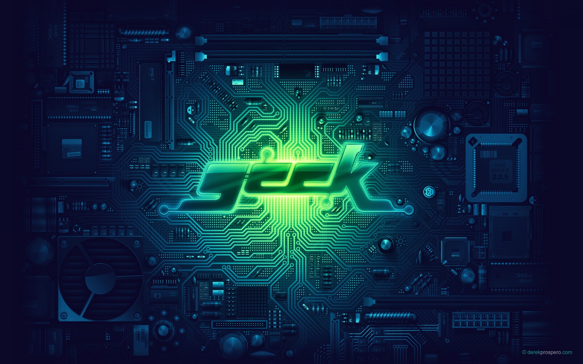 geek pcb zielony