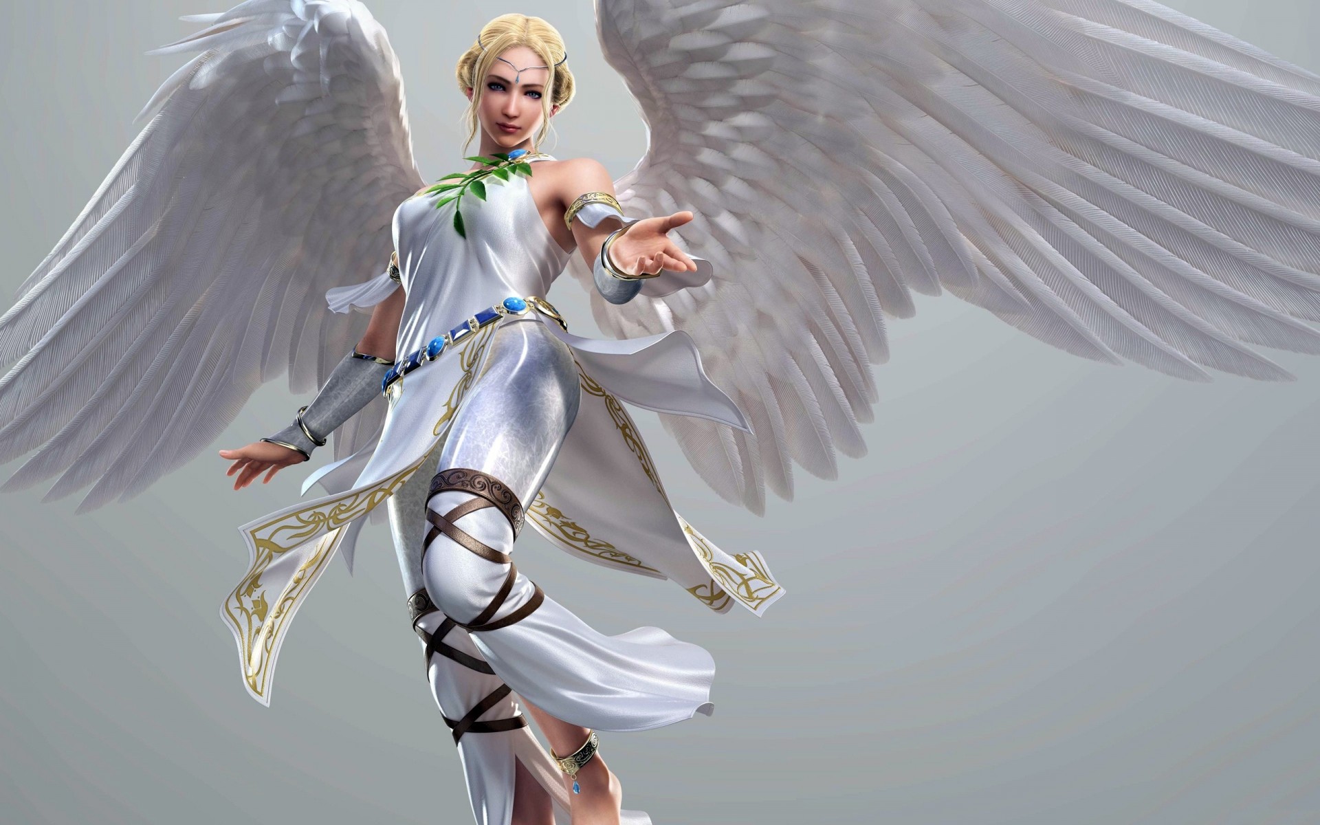 wings girl tekken tag tournament angel blonde