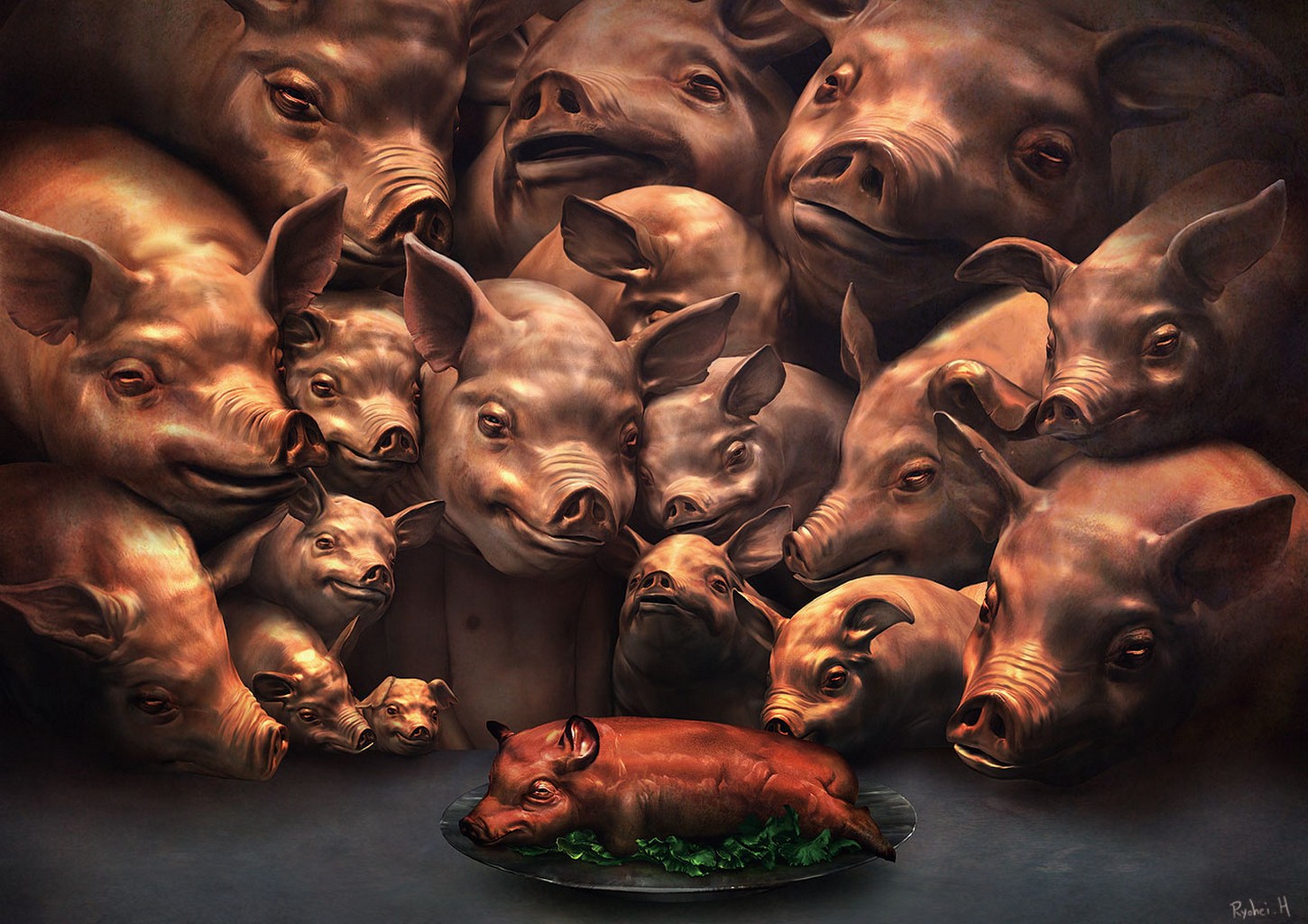 schweine tiere situation