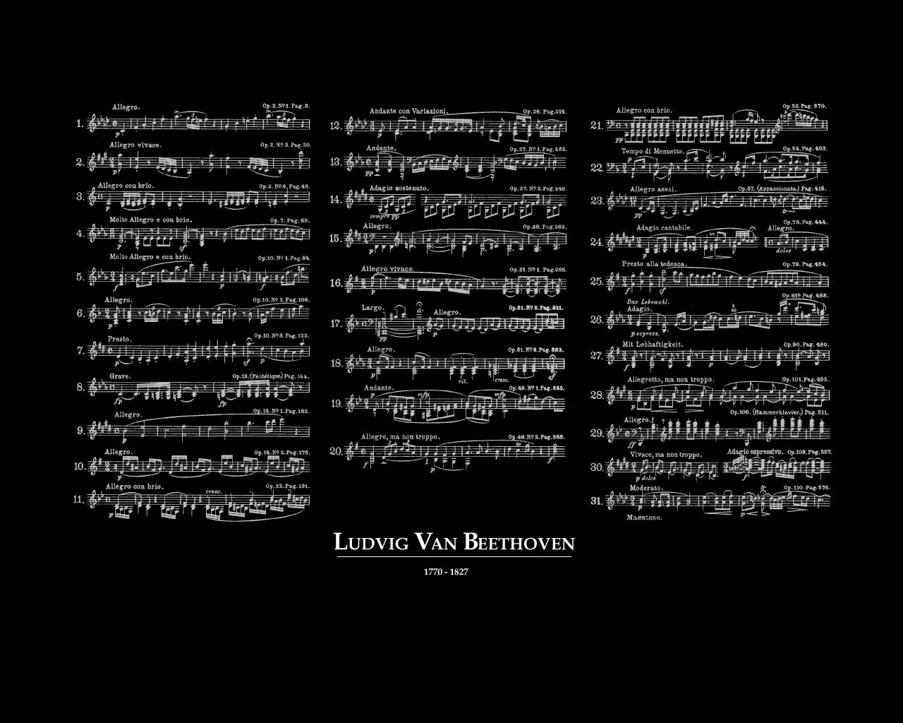 ludwig van beethoven notenwerk minimalismus